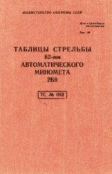 Таблицы стрельбы 82-мм автоматического миномета 2Б9