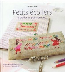 Petits ecoliers a broder au point de croix