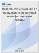 Методические указания по выполнению выпускной квалификационной работы 