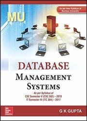 Database Management Systems – MU 2018