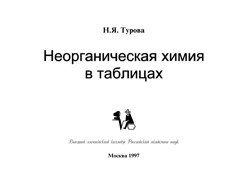 Неорганическая химия в таблицах