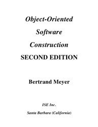 Object-Oriented Software Construction