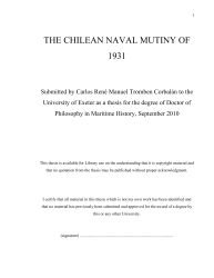 The Chilean Naval Mutiny of 1931