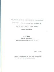 Preliminary Report on the Geology and Sedimentology of Selected Sites associated with the Wreck of the VOC Ship «Zeewijk», Gun Island, WA