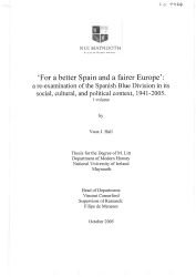 'For a better Spain and a fairer Europe’: a re-examination of the Spanish Blue Division in its social, cultural, and political context, 1941-2005