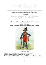 Naissance de la gendarmerie nationale (1791-1801). Évolution de l'institution dans la décennie révolutionnaire. L'exemple du département du Gard